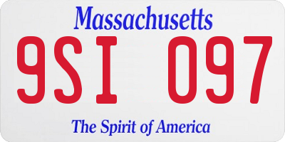 MA license plate 9SI097