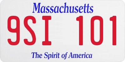 MA license plate 9SI101