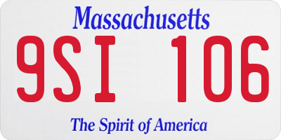 MA license plate 9SI106