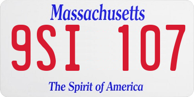 MA license plate 9SI107