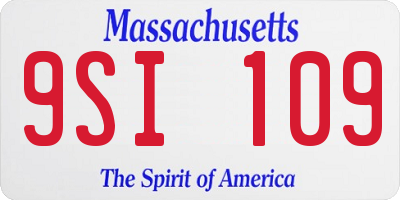 MA license plate 9SI109
