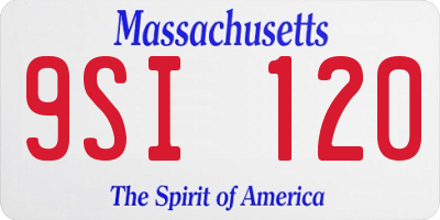MA license plate 9SI120