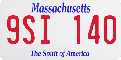 MA license plate 9SI140