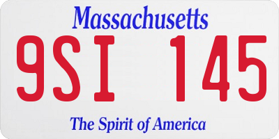 MA license plate 9SI145
