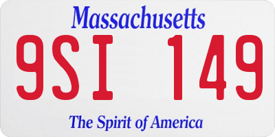 MA license plate 9SI149