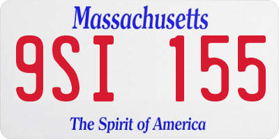 MA license plate 9SI155
