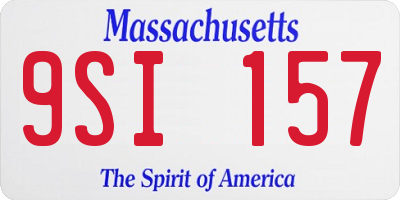 MA license plate 9SI157