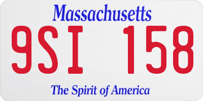 MA license plate 9SI158