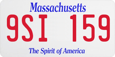 MA license plate 9SI159