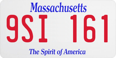MA license plate 9SI161
