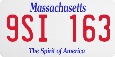 MA license plate 9SI163