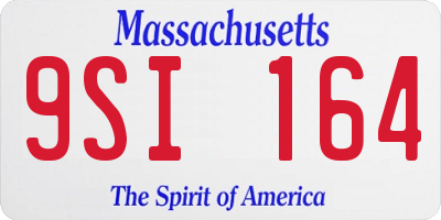 MA license plate 9SI164