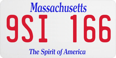 MA license plate 9SI166