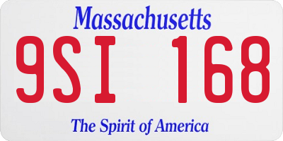 MA license plate 9SI168