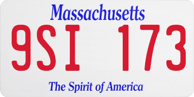 MA license plate 9SI173