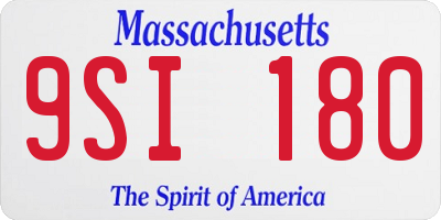 MA license plate 9SI180