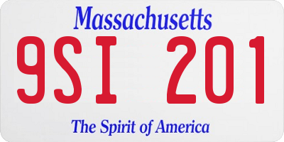 MA license plate 9SI201