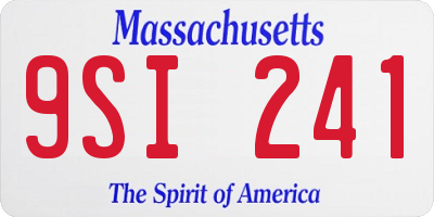 MA license plate 9SI241