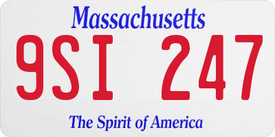 MA license plate 9SI247