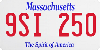 MA license plate 9SI250