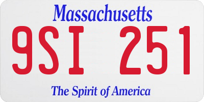 MA license plate 9SI251