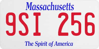 MA license plate 9SI256