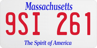 MA license plate 9SI261