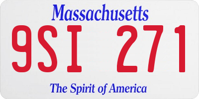 MA license plate 9SI271