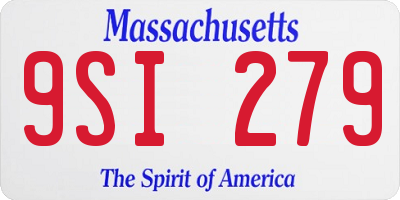 MA license plate 9SI279
