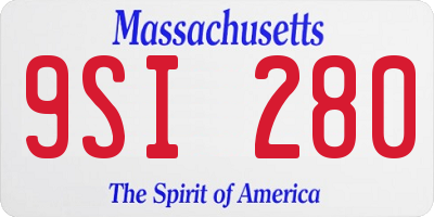 MA license plate 9SI280