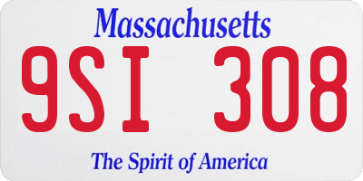 MA license plate 9SI308