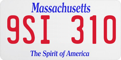 MA license plate 9SI310