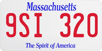 MA license plate 9SI320