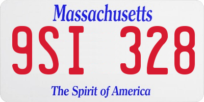 MA license plate 9SI328