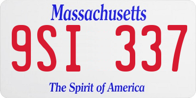 MA license plate 9SI337