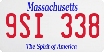 MA license plate 9SI338