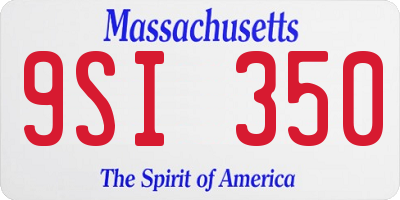 MA license plate 9SI350