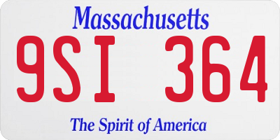 MA license plate 9SI364