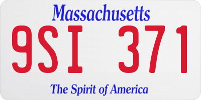 MA license plate 9SI371