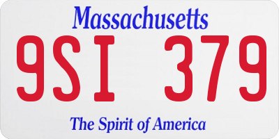 MA license plate 9SI379