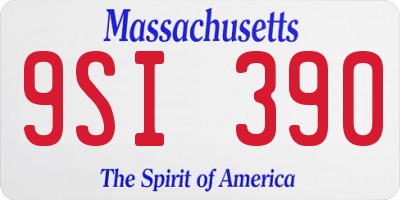 MA license plate 9SI390