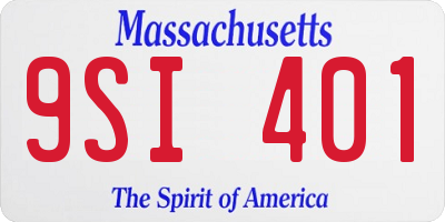 MA license plate 9SI401