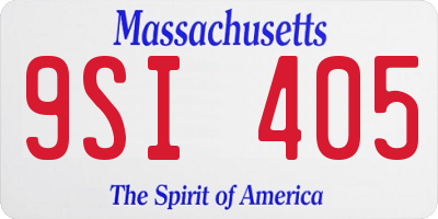 MA license plate 9SI405