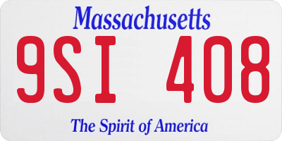 MA license plate 9SI408