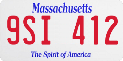 MA license plate 9SI412