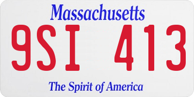 MA license plate 9SI413