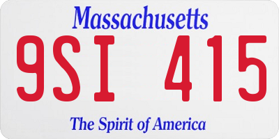 MA license plate 9SI415