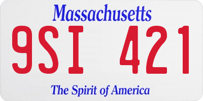 MA license plate 9SI421