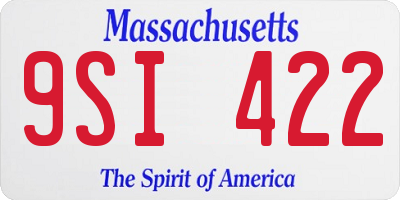MA license plate 9SI422