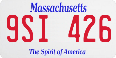 MA license plate 9SI426